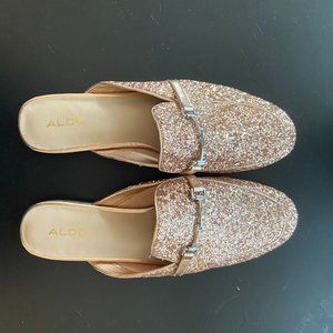 Aldo Rose Gold Glitter Mule